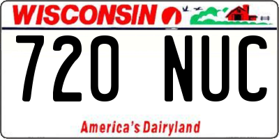 WI license plate 720NUC