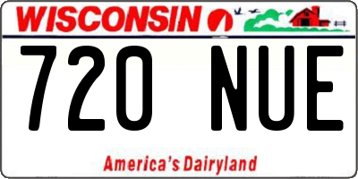 WI license plate 720NUE