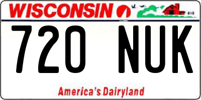 WI license plate 720NUK