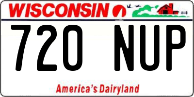 WI license plate 720NUP