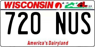 WI license plate 720NUS