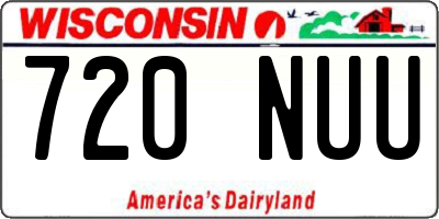 WI license plate 720NUU