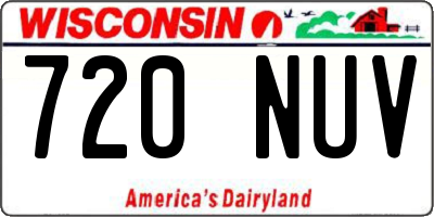 WI license plate 720NUV