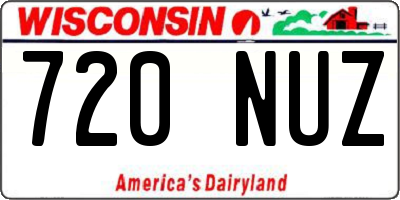 WI license plate 720NUZ
