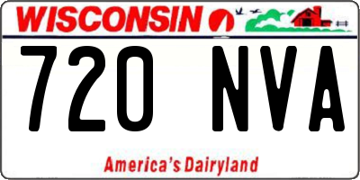 WI license plate 720NVA