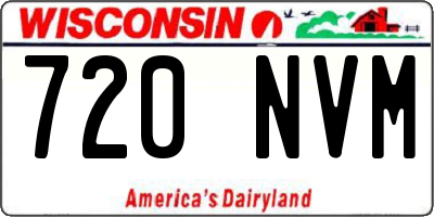 WI license plate 720NVM