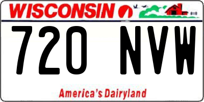 WI license plate 720NVW