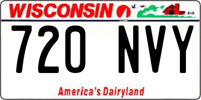 WI license plate 720NVY