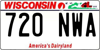 WI license plate 720NWA