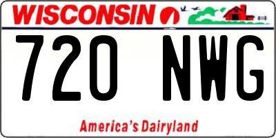 WI license plate 720NWG