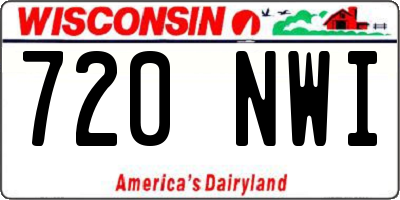 WI license plate 720NWI