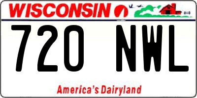 WI license plate 720NWL