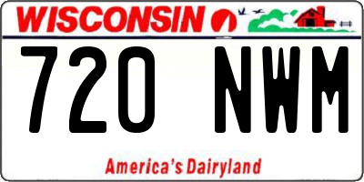 WI license plate 720NWM