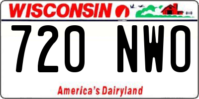 WI license plate 720NWO