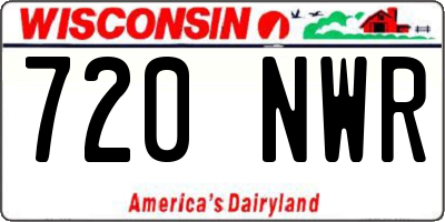 WI license plate 720NWR