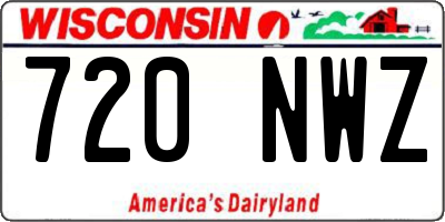 WI license plate 720NWZ