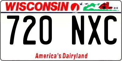 WI license plate 720NXC