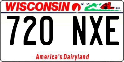 WI license plate 720NXE