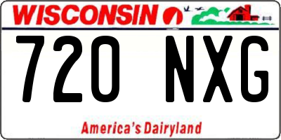 WI license plate 720NXG