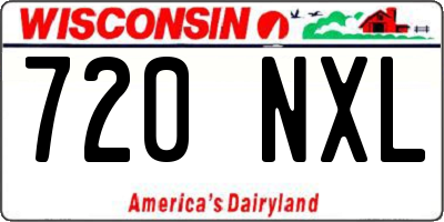 WI license plate 720NXL