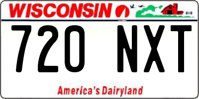 WI license plate 720NXT