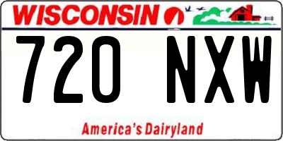 WI license plate 720NXW