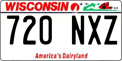WI license plate 720NXZ