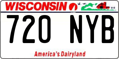 WI license plate 720NYB