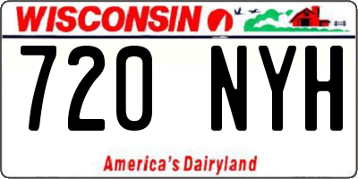 WI license plate 720NYH