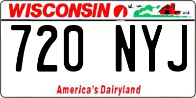 WI license plate 720NYJ