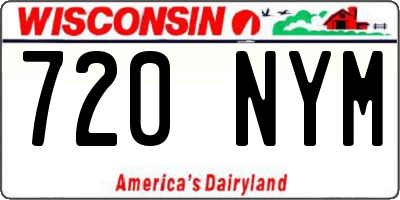WI license plate 720NYM