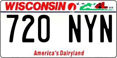 WI license plate 720NYN
