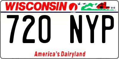 WI license plate 720NYP