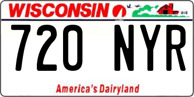 WI license plate 720NYR