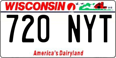 WI license plate 720NYT