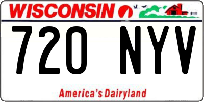 WI license plate 720NYV
