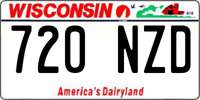 WI license plate 720NZD