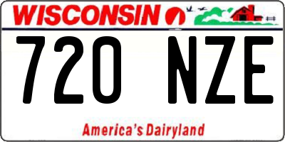WI license plate 720NZE