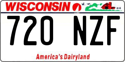 WI license plate 720NZF