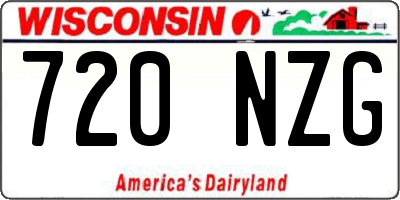 WI license plate 720NZG