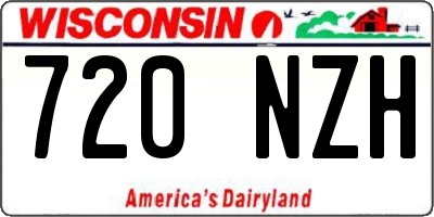 WI license plate 720NZH