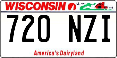 WI license plate 720NZI