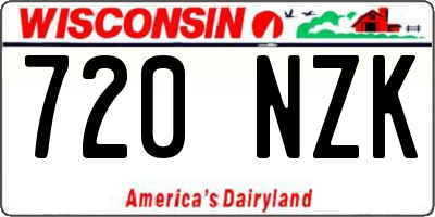 WI license plate 720NZK