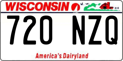 WI license plate 720NZQ