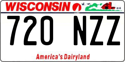 WI license plate 720NZZ
