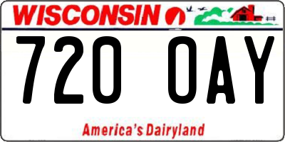 WI license plate 720OAY