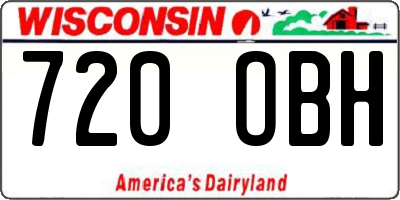 WI license plate 720OBH