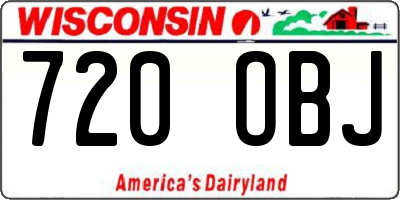 WI license plate 720OBJ