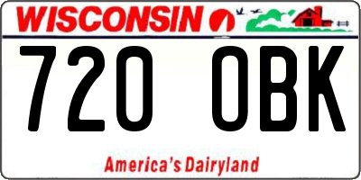 WI license plate 720OBK