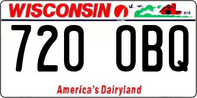 WI license plate 720OBQ